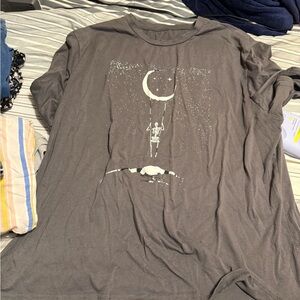 Graphic Tee with Moon Design